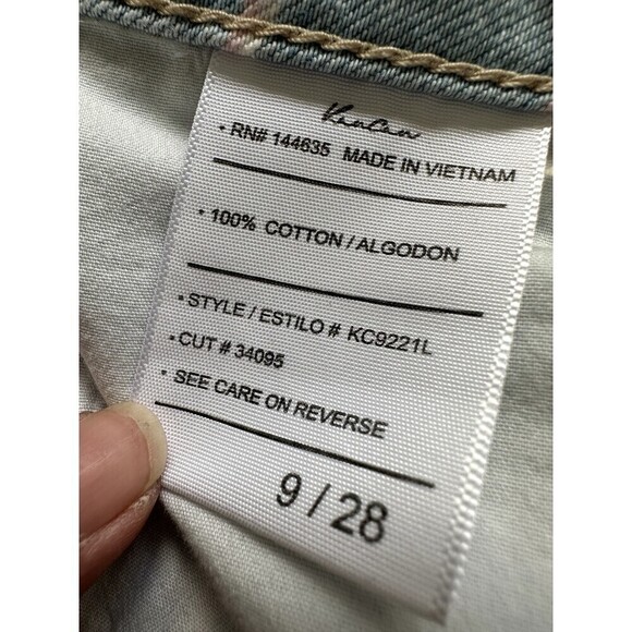 Kancan Woman's Skinny Jeans Striped Size 9/28 Light Wash modern minimal - Picture 7 of 16